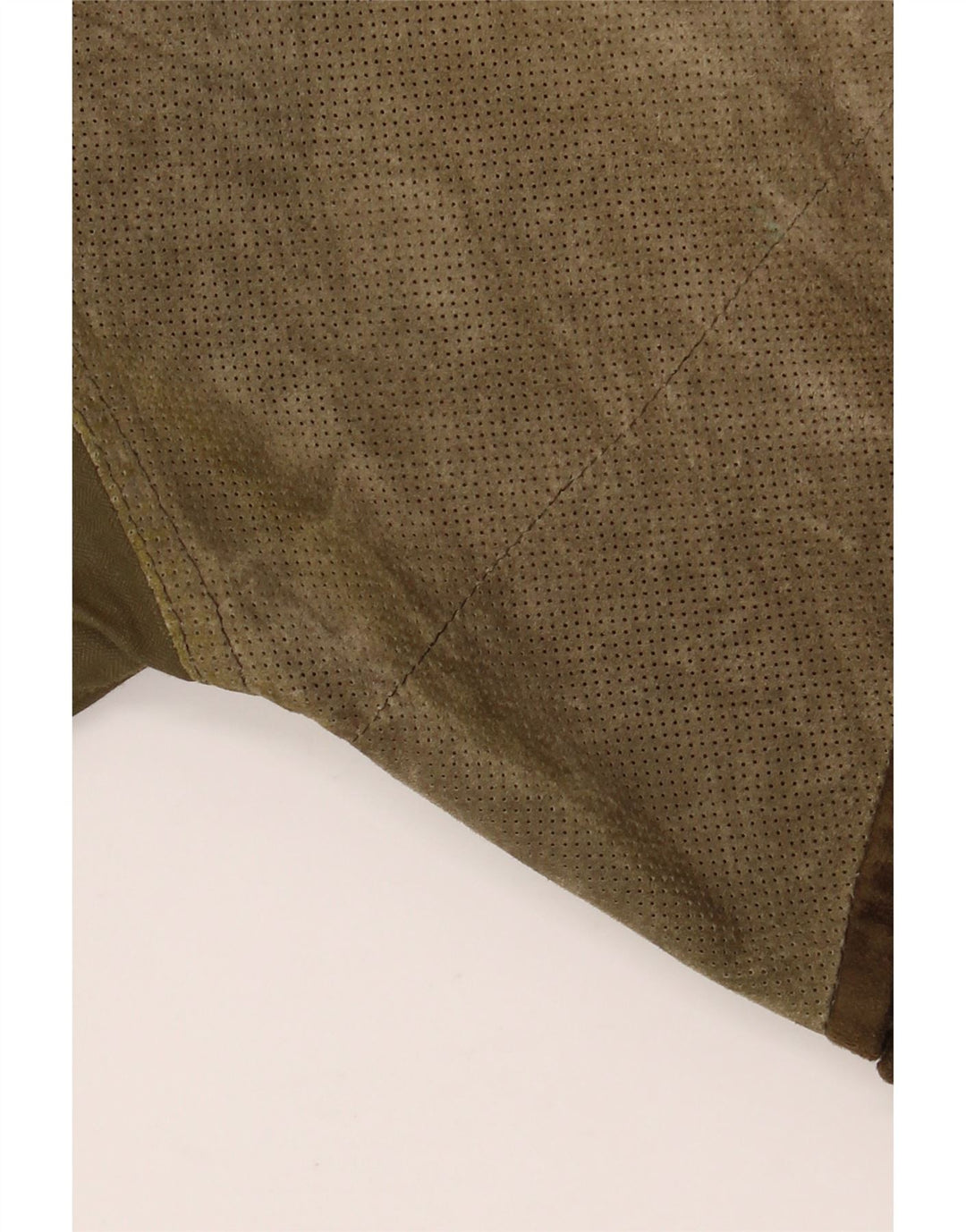 LA MATTA Herren Wildlederjacke UK 40 Large Khaki Colourblock Leder