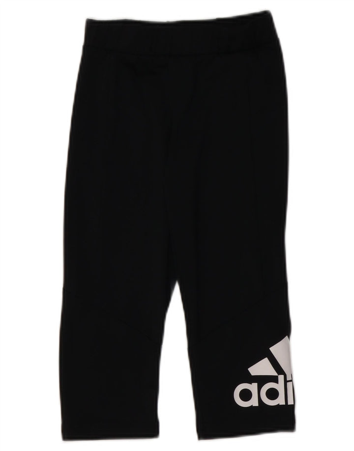 ADIDAS Aeroready Grafik-Leggings für Mädchen, 9–10 Jahre, schwarzes Polyester