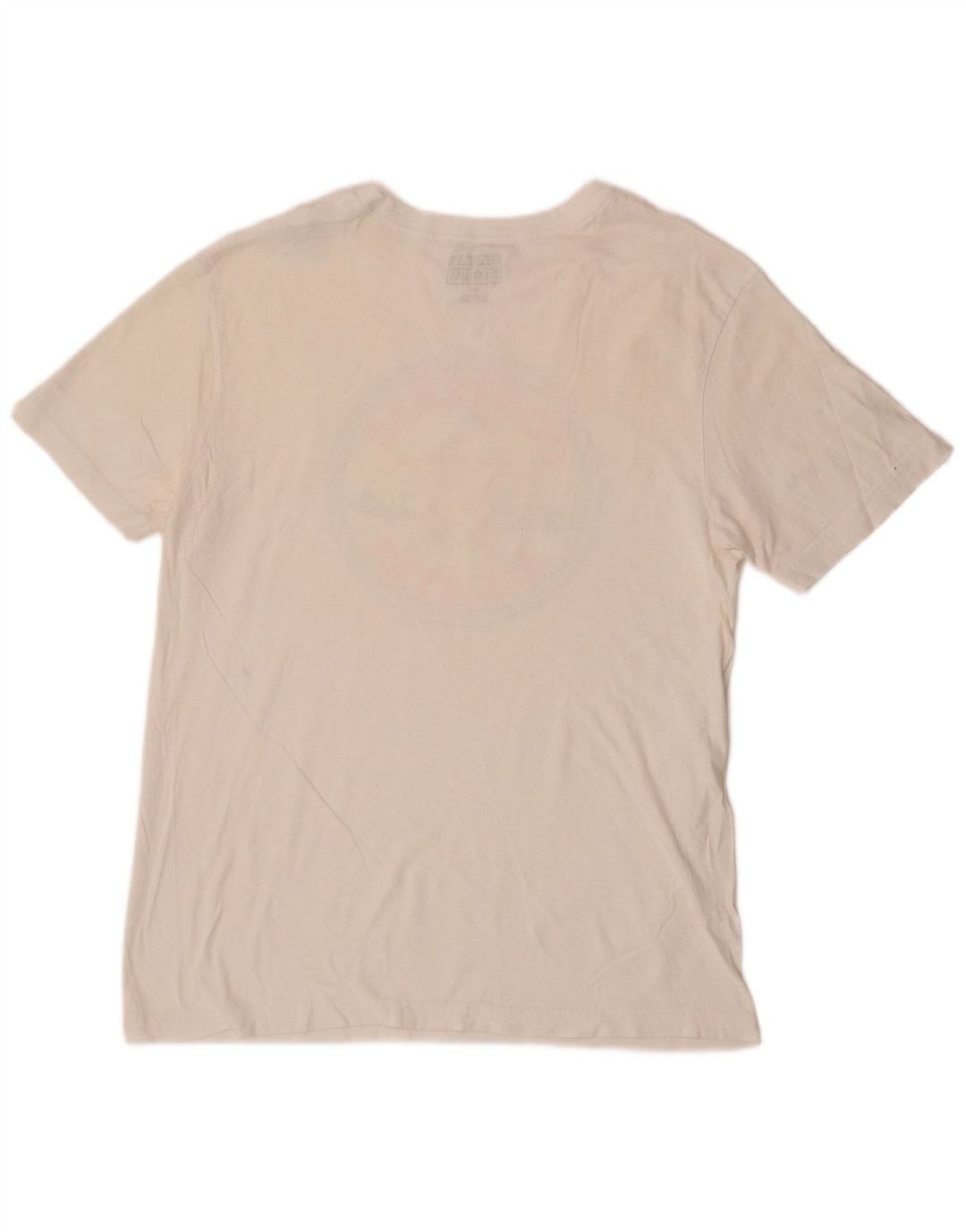 Converse Herren-T-Shirt mit Grafik, Größe S, cremefarbene Baumwolle