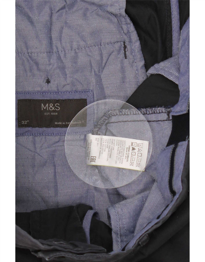 Marks & Spencer Herren-Chinoshorts W32, mittelmarineblaue Baumwolle