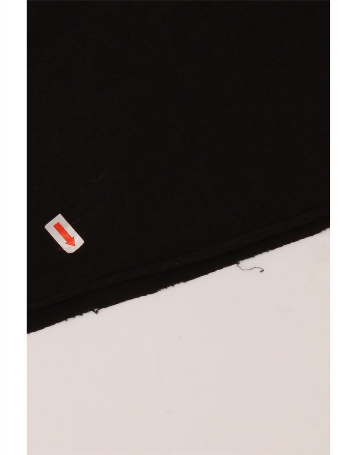 KAPPA Damen Crop Oversize Graphic T-Shirt Top UK 10 Small Schwarz Baumwolle