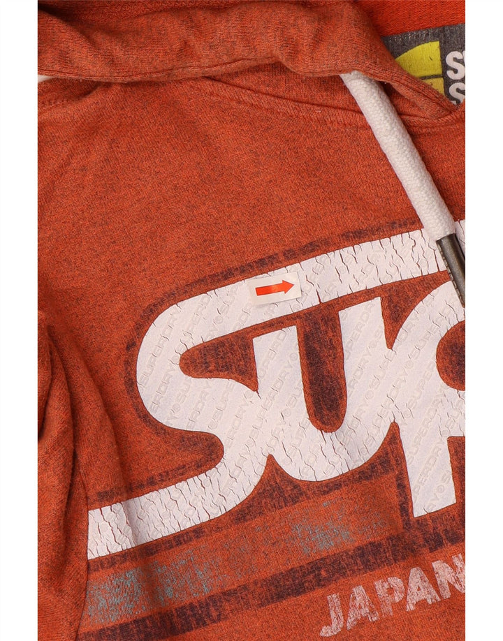 Superdry Herren Grafik-Kapuzenpullover aus Baumwolle in Mittelorange