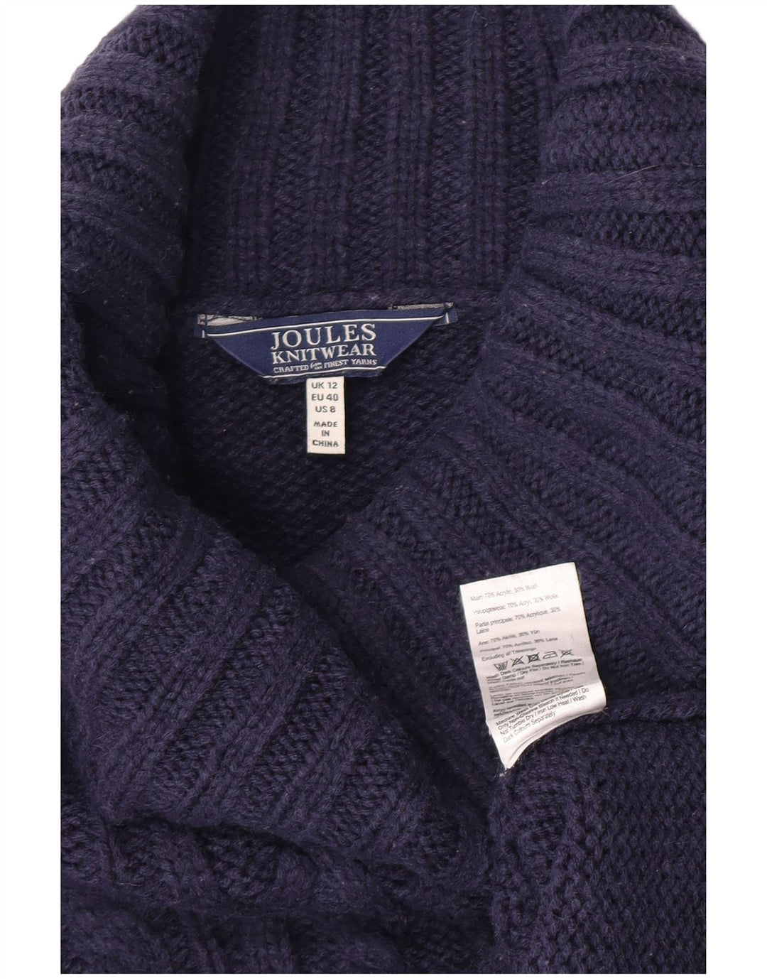 Joules Rollkragenpullover für Damen, UK 12, Mittelblau, Acryl