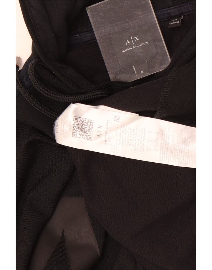 Armani Exchange Herren-Kapuzenpullover mit Grafik, mittelschwarz, Polyester