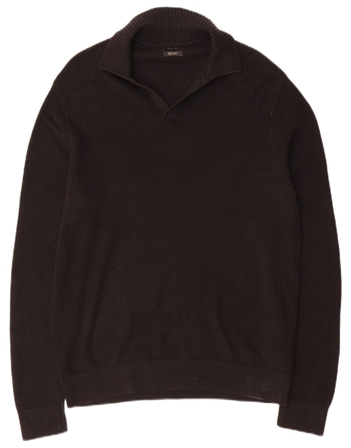 Massimo Dutti Herren Rollkragenpullover Pullover XL Schwarz Baumwolle