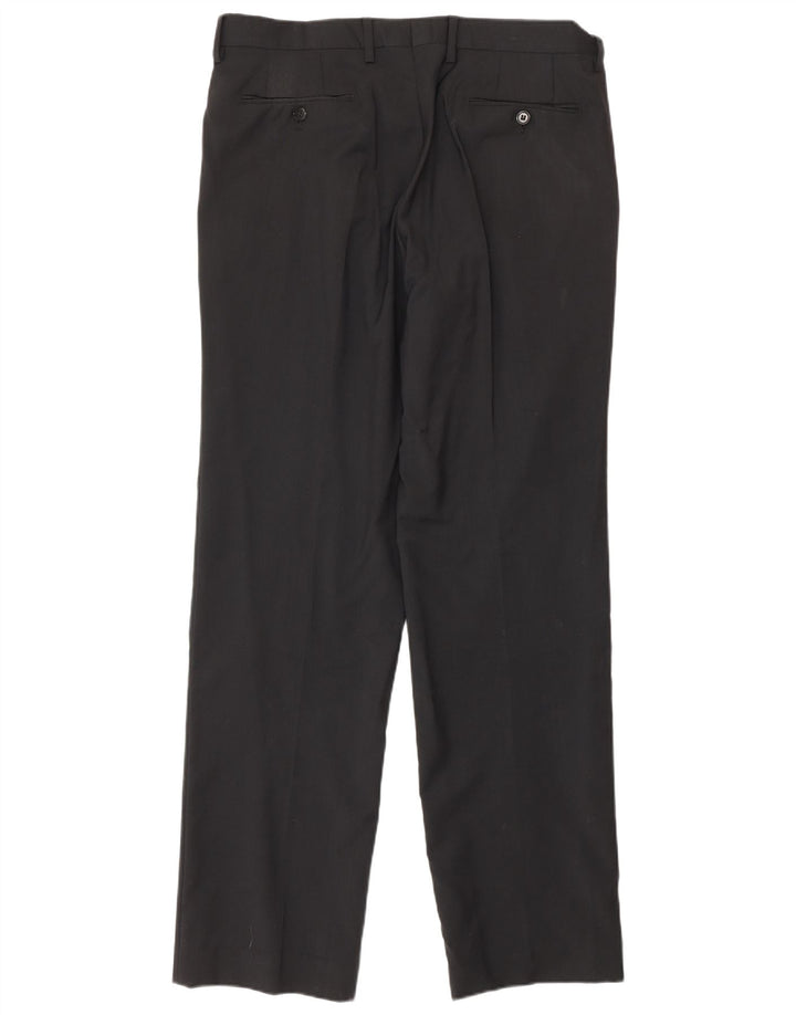 Calvin Klein Herren gerade Anzughose IT 52 XL W36 L34 schwarze Wolle