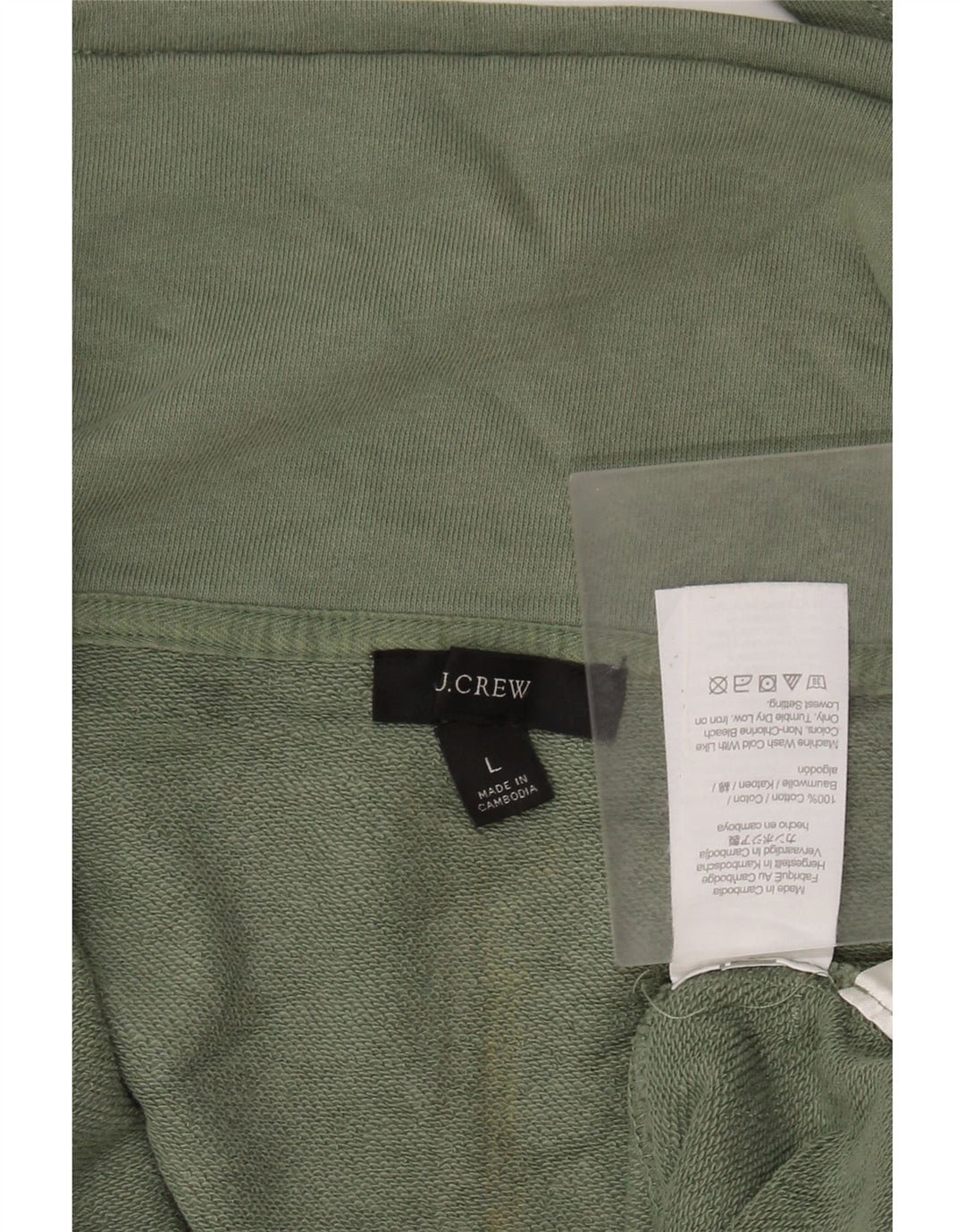 J. CREW Übergroßer Damen-Sweatshirtpullover mit Reißverschluss am Hals, Gr. 16, Grün