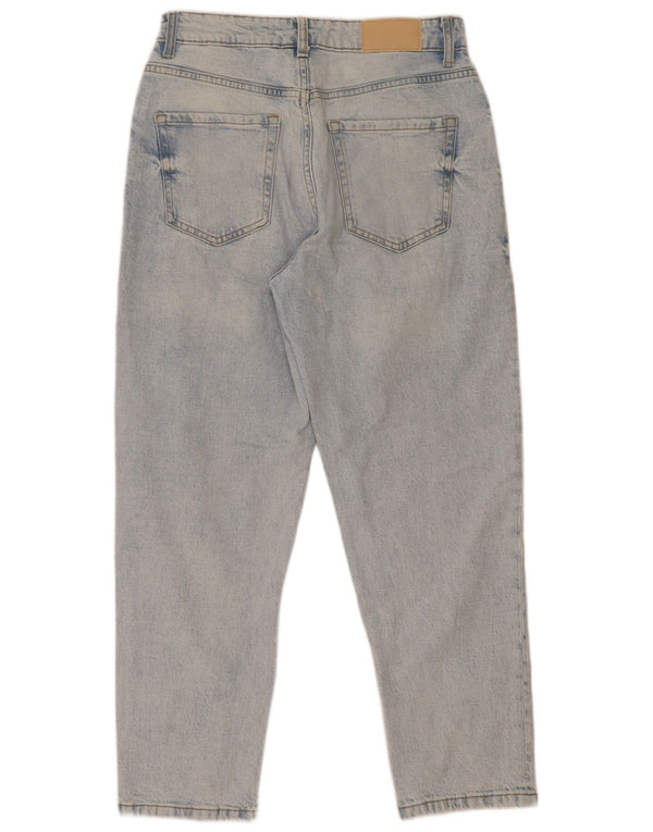 Zara Damen-Jeans mit hoher Taille, EU 38, Größe S, W28, L27, blaue Baumwolle
