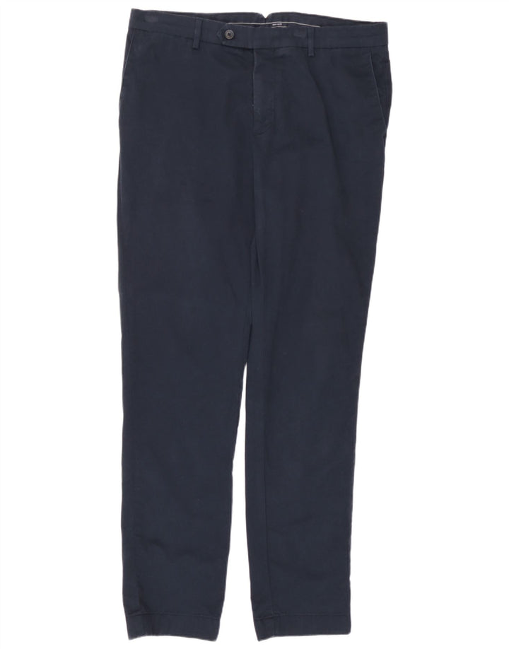 Hackett Slim Chino-Hose für Herren, W34, L31, marineblaue Baumwolle