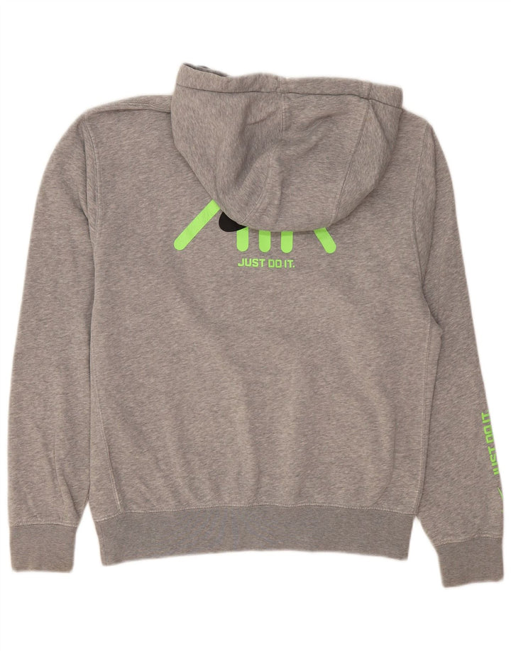Nike Herren-Kapuzenpullover mit Grafik, Größe S, graue Baumwolle
