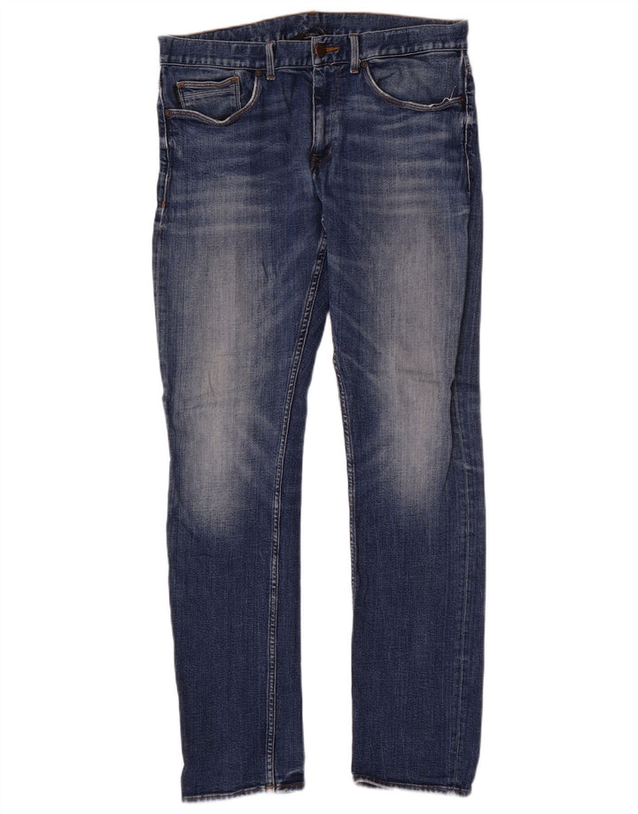 Calvin Klein Herren Slim Jeans W33 L32 Blaue Baumwolle