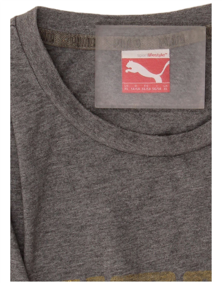 Puma Herren Grafik T-Shirt Top XL Grau