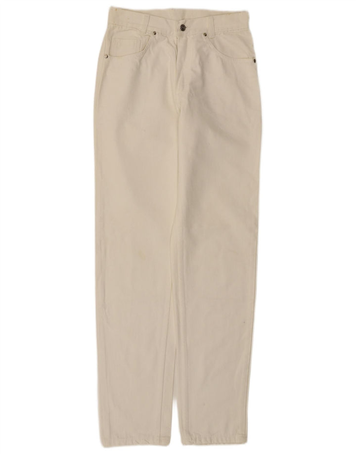 Mash Herren Tapered Jeans IT 48 Medium W32 L33 Weiße Baumwolle