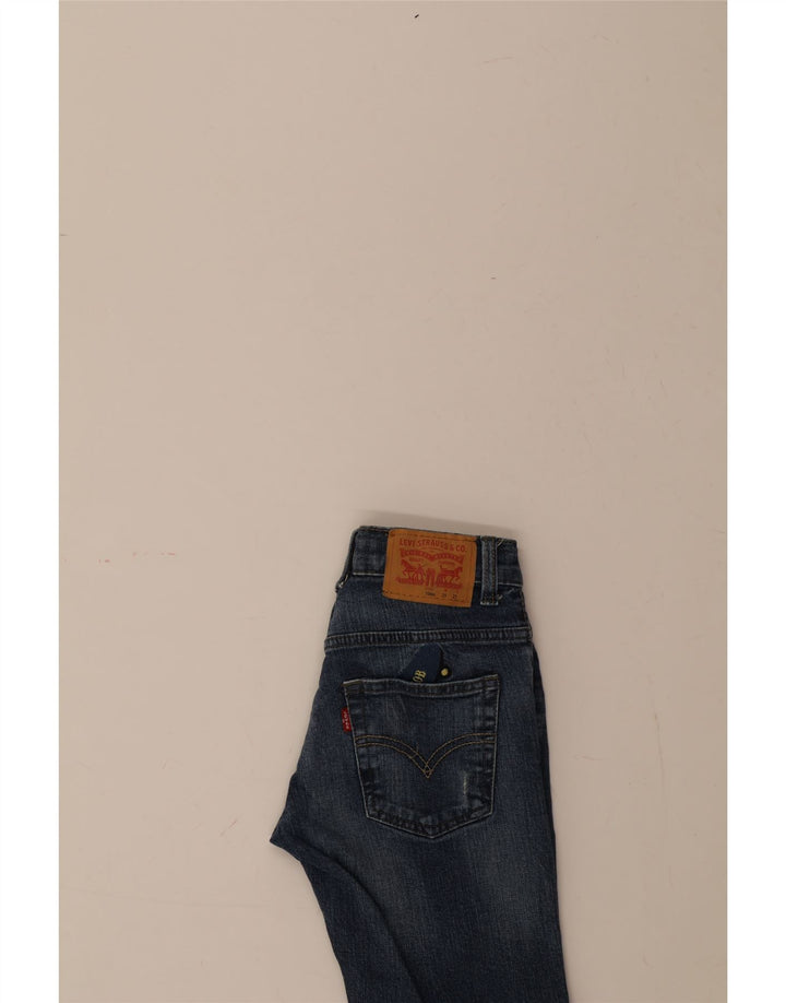 LEVI'S Boys 511 Distressed Slim Jeans 9-10 Years W25 L27 Blue Cotton Vintage Levi's and Second-Hand Levi's from Messina Hembry 