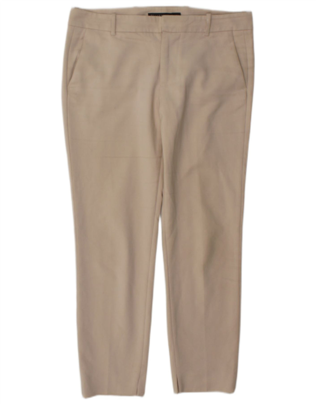 Zara Slim Chino-Hose für Damen, mittelgroß, W28, L26, Beige, Baumwolle