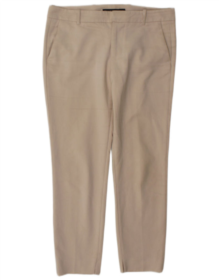 Zara Slim Chino-Hose für Damen, mittelgroß, W28, L26, Beige, Baumwolle