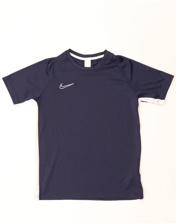 Nike Dri Fit T-Shirt für Jungen, 13–14 Jahre, XL, Marineblau, Farbblock