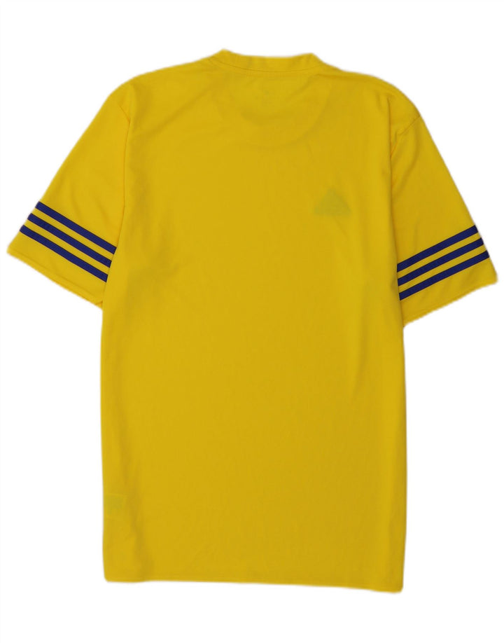 Adidas Herren Climalite T-Shirt Top Mittelgelbes Polyester