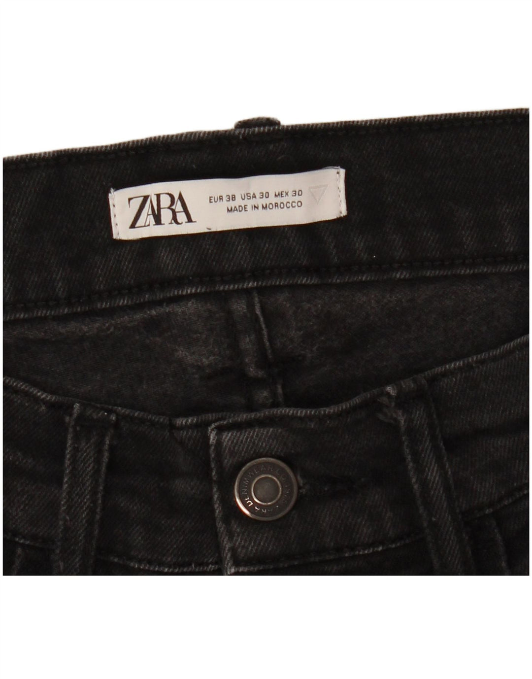 ZARA Herren Slim Jeans EU 38 Small W30 L31 Schwarz