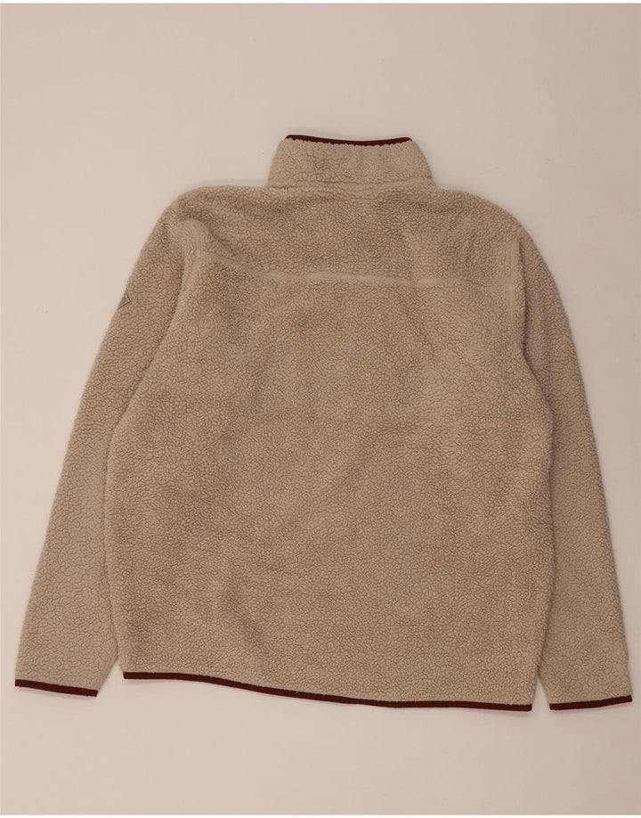 Eddie Bauer Herren-Fleecepullover mit Reißverschluss am Hals, groß, beige, Polyester