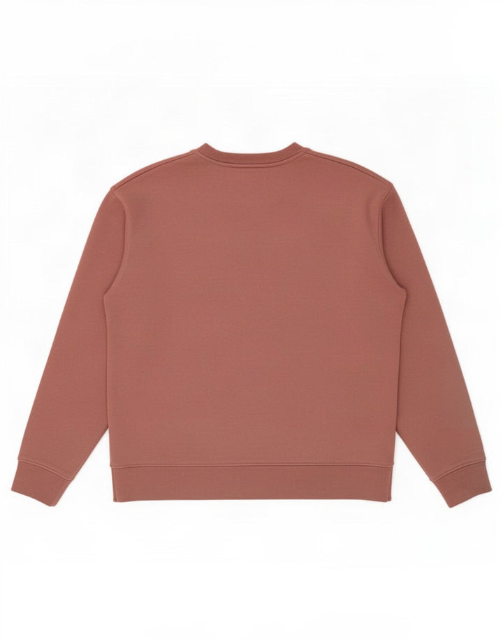 Zara Damen Sweatshirt-Pullover UK 14 Mittelbraune Baumwolle