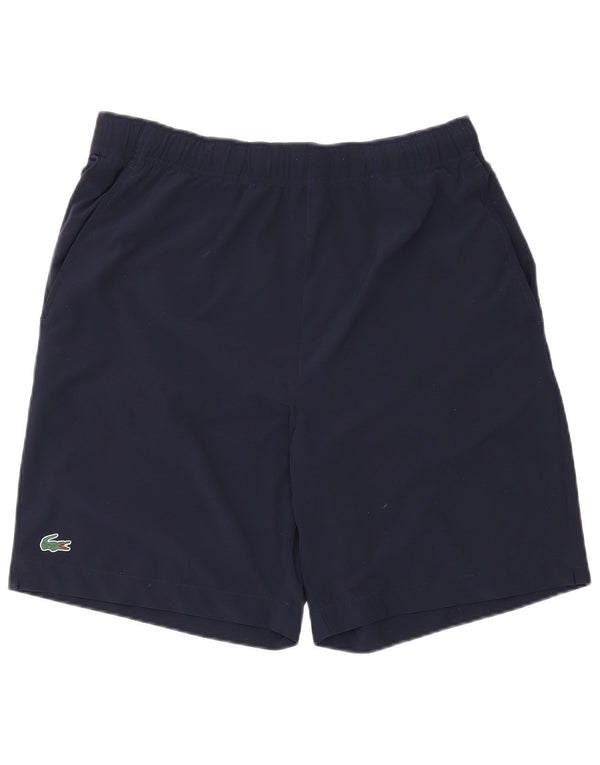 Lacoste Herren Graphic Sport Shorts Größe 4 Medium Marineblau Polyester