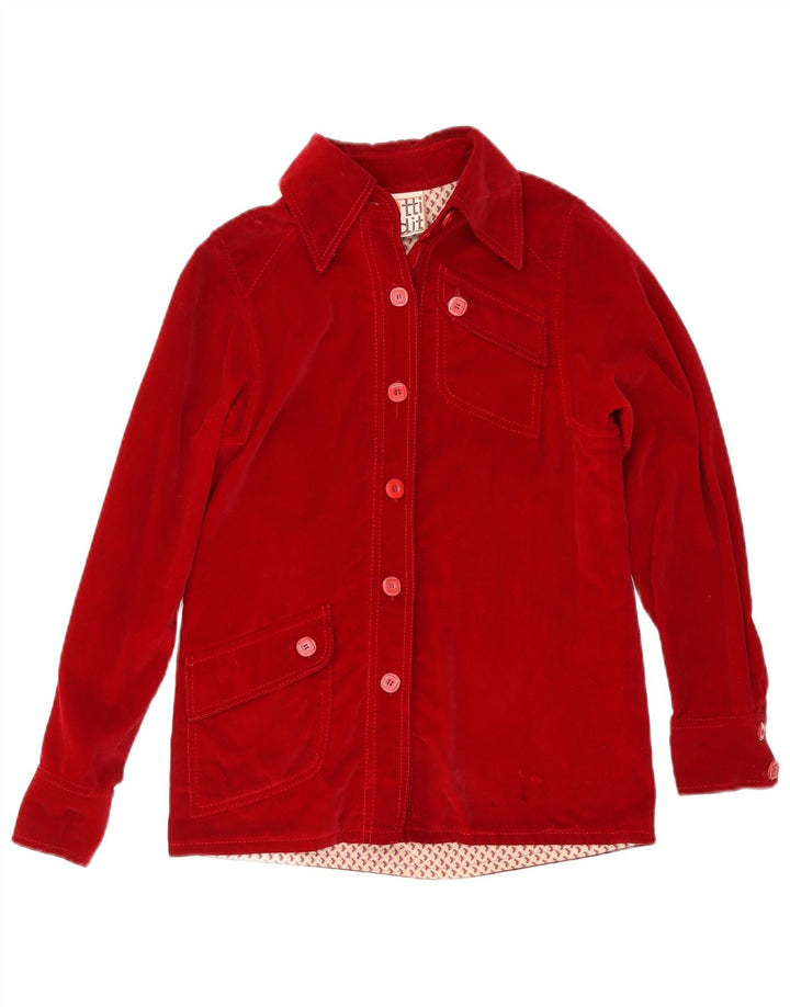 Dotti Didit Damen Samthemd UK 8 Small Rot