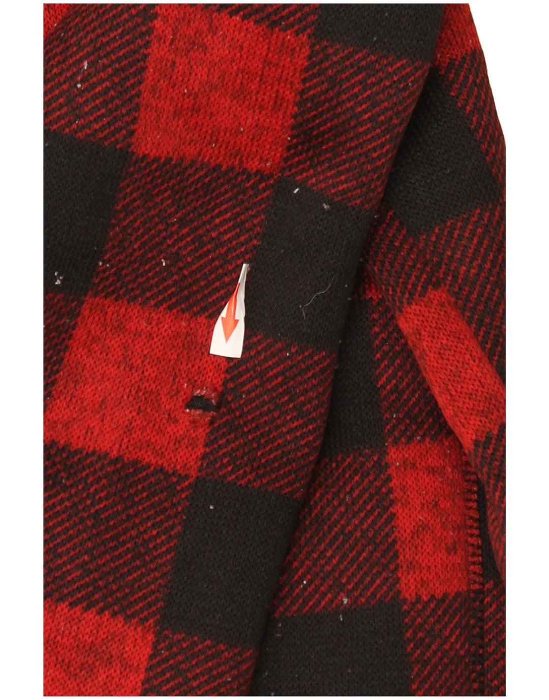Mountain Warehouse Herren-Sherpa-Kapuzenpullover mit Reißverschluss, mittelrot, kariert
