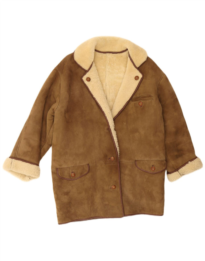 Artisan Damen Lammfellmantel UK 18 XL Khaki Winter