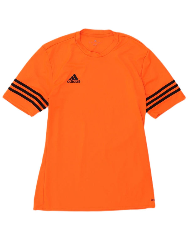 Adidas Herren Climalite T-Shirt Top Small Orange Polyester