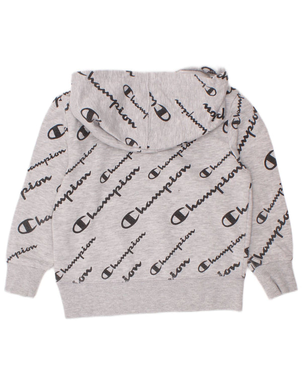 Champion Kapuzenpullover mit Grafik für Jungen, 3–4 Jahre, grau gesprenkelte Baumwolle