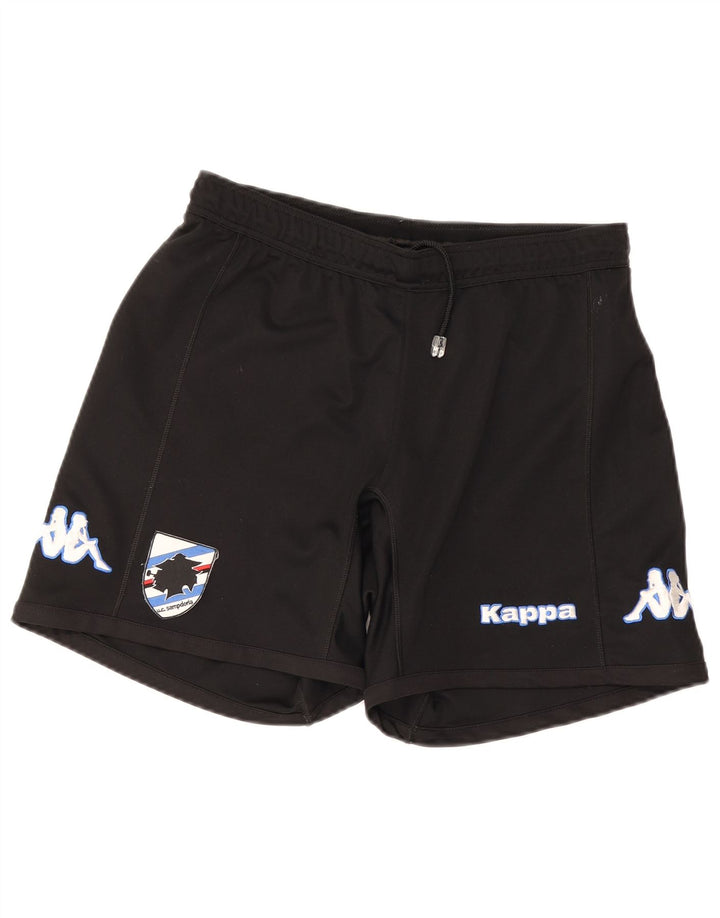 Kappa Herren Graphic Sport Shorts Mittelschwarzes Polyester