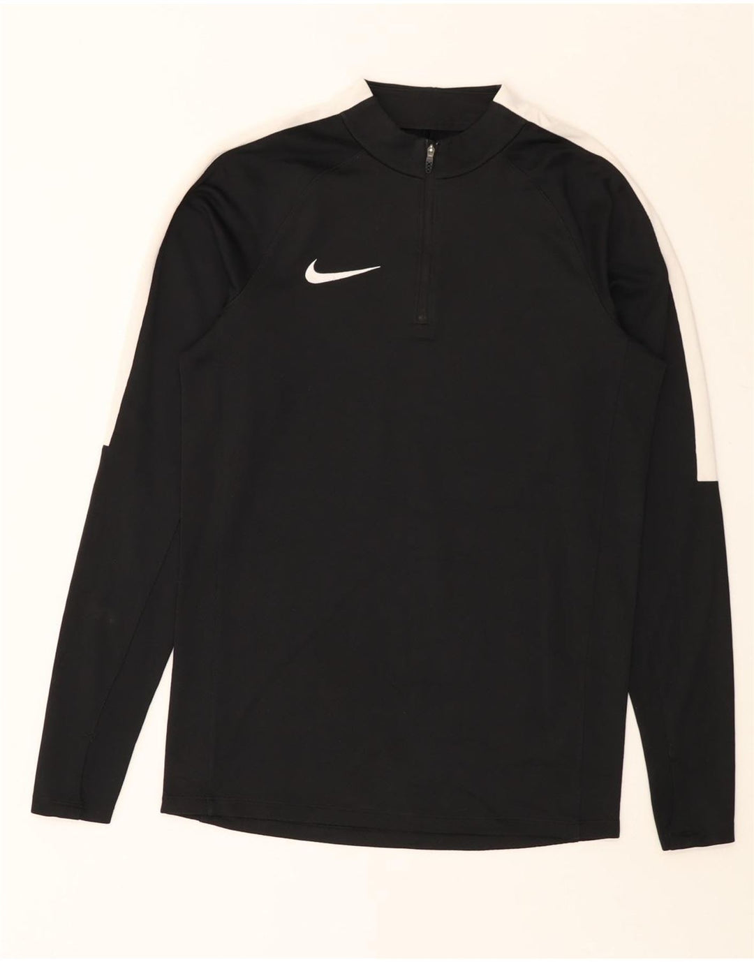 NIKE Herren Dri Fit Pullover-Trainingsanzug mit Reißverschluss, Größe S, Schwarz, Farbblock