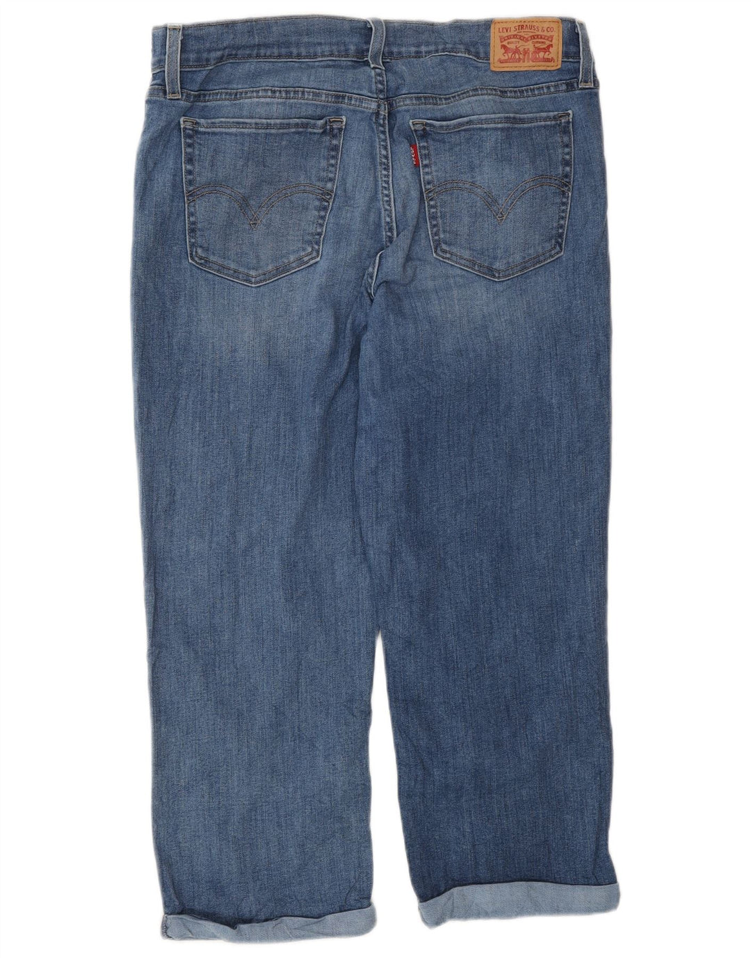 Levi's Damen Straight Capri Jeans W30 L22 Blaue Baumwolle