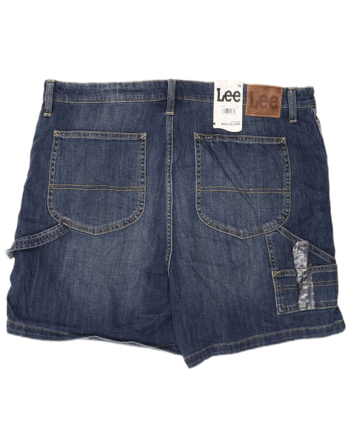 Lee Damen-Jeansshorts mit hohem Bund, W35, Größe L, Blau, Baumwolle