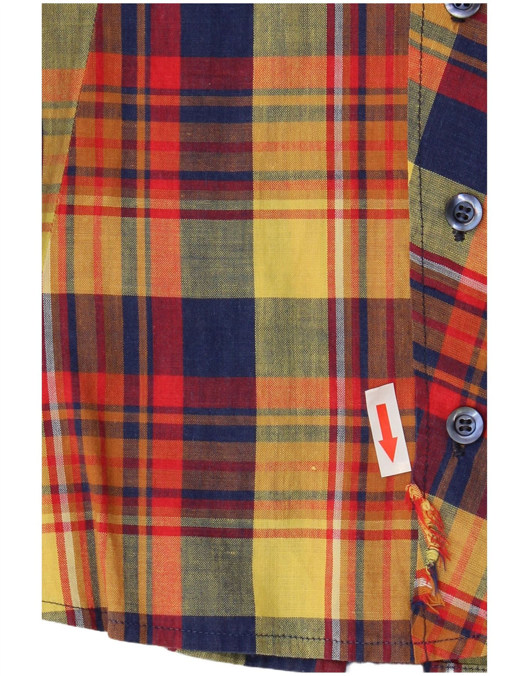 VINTAGE Damen Kurzarmhemd UK 10 Kleiner mehrfarbiger Karo