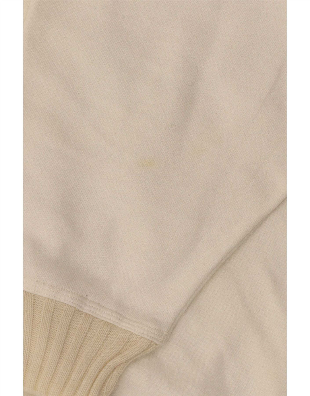 Vintage Damen Grafik Sweatshirt Pullover UK 14 Medium Off White Floral