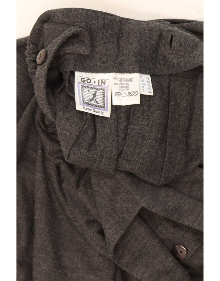 Vintage Damen Pinafore Rock UK 12 Medium W28 Grau Polyester