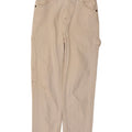 DICKIES Womens Cargo Tapered Jeans W26 L26 Off White Cotton