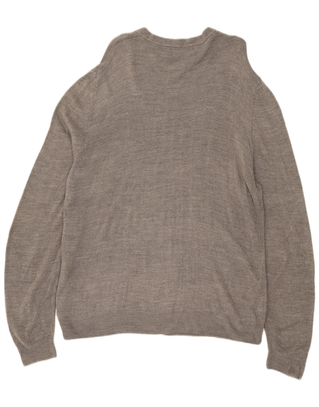 Marks & Spencer Herren-Pullover mit Rundhalsausschnitt, 2XL, graues Acryl