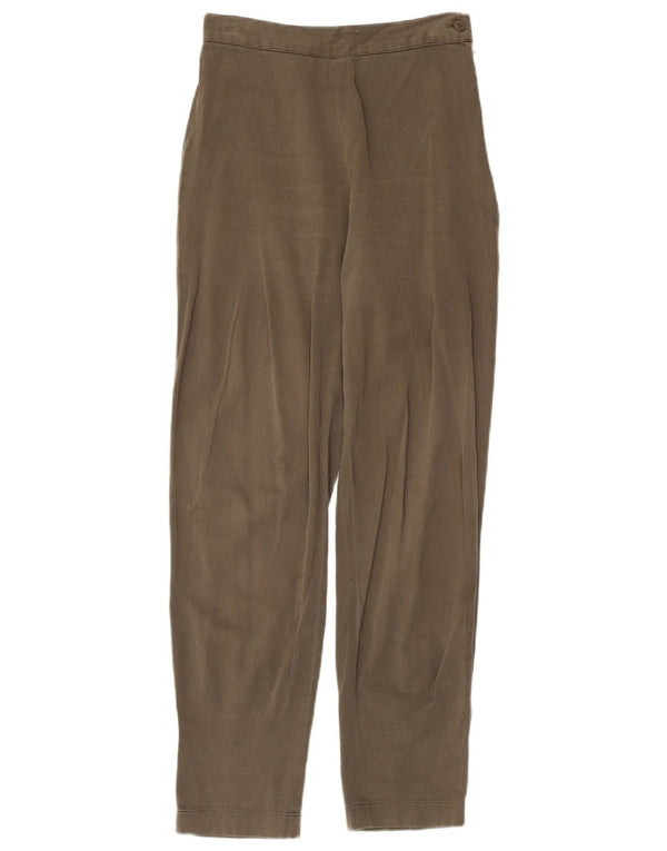 ICEBERG Damen-Freizeithose mit hoher Taille, Größe 40, Größe S, W24, L27, Khaki