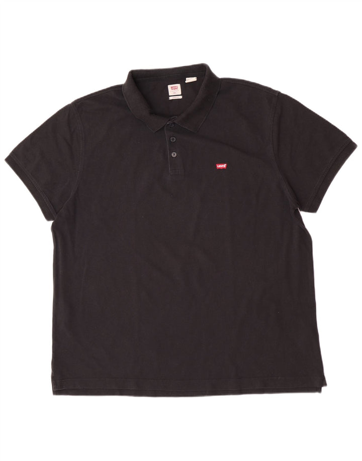 Levi's Herren Standard Poloshirt 2XL Schwarz Baumwolle