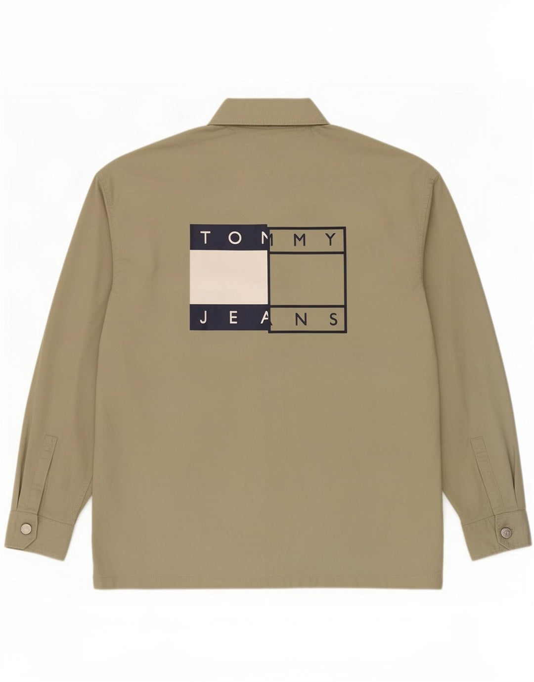 Tommy Hilfiger Herren-Overshirt-Hemd mit Grafik, groß, Khaki