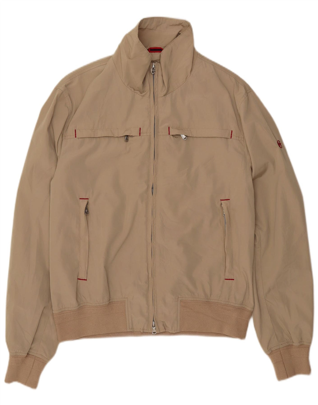 Conte of Florence Herren Bomberjacke UK 40 Large Beige Polyester