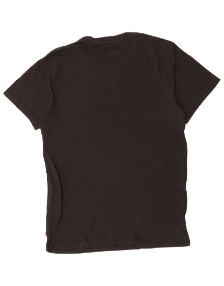 LEVI'S Herren-T-Shirt mit Grafik, Größe S, schwarze Baumwolle