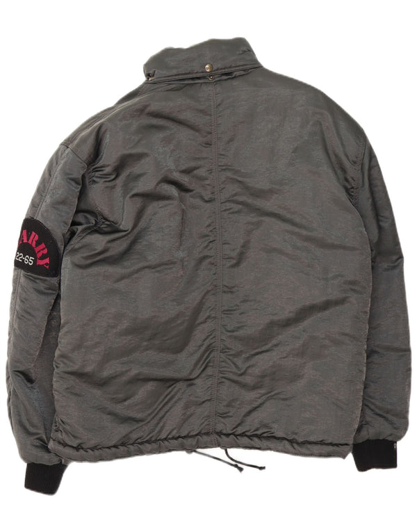 Quarry Herren-Windbreaker-Jacke, UK 38, mittelgraues Colourblock-Polyamid