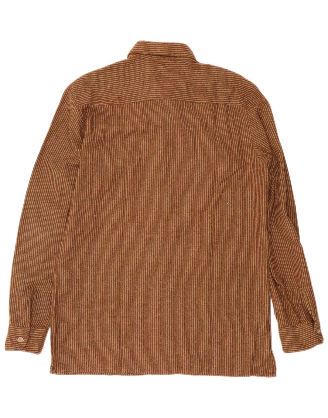 NORTONS Herren-Flanellhemd IT 50 Mittelbrauner Nadelstreifen