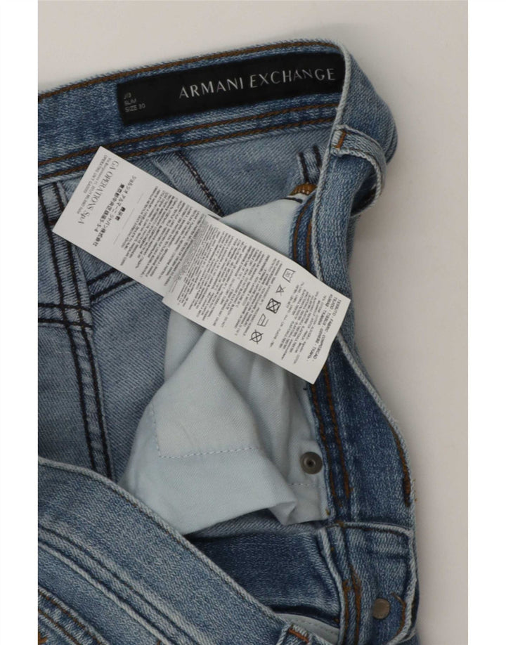Armani Damen Slim Jeans W30 L29 Blaue Baumwolle