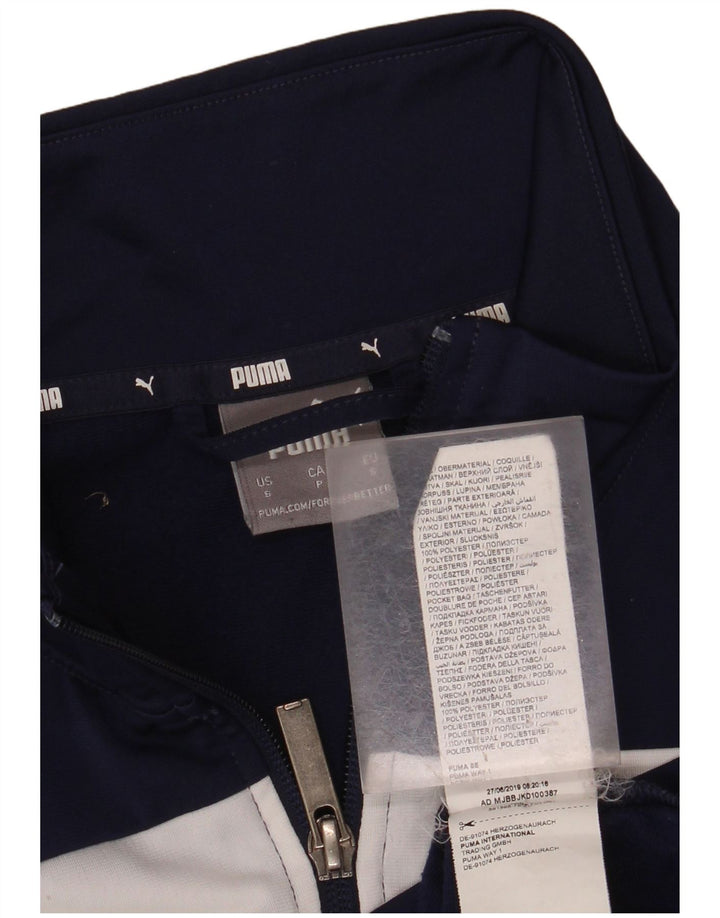 PUMA Herren-Trainingsanzug-Oberteil, Jacke, klein, marineblau, Farbblock-Polyester