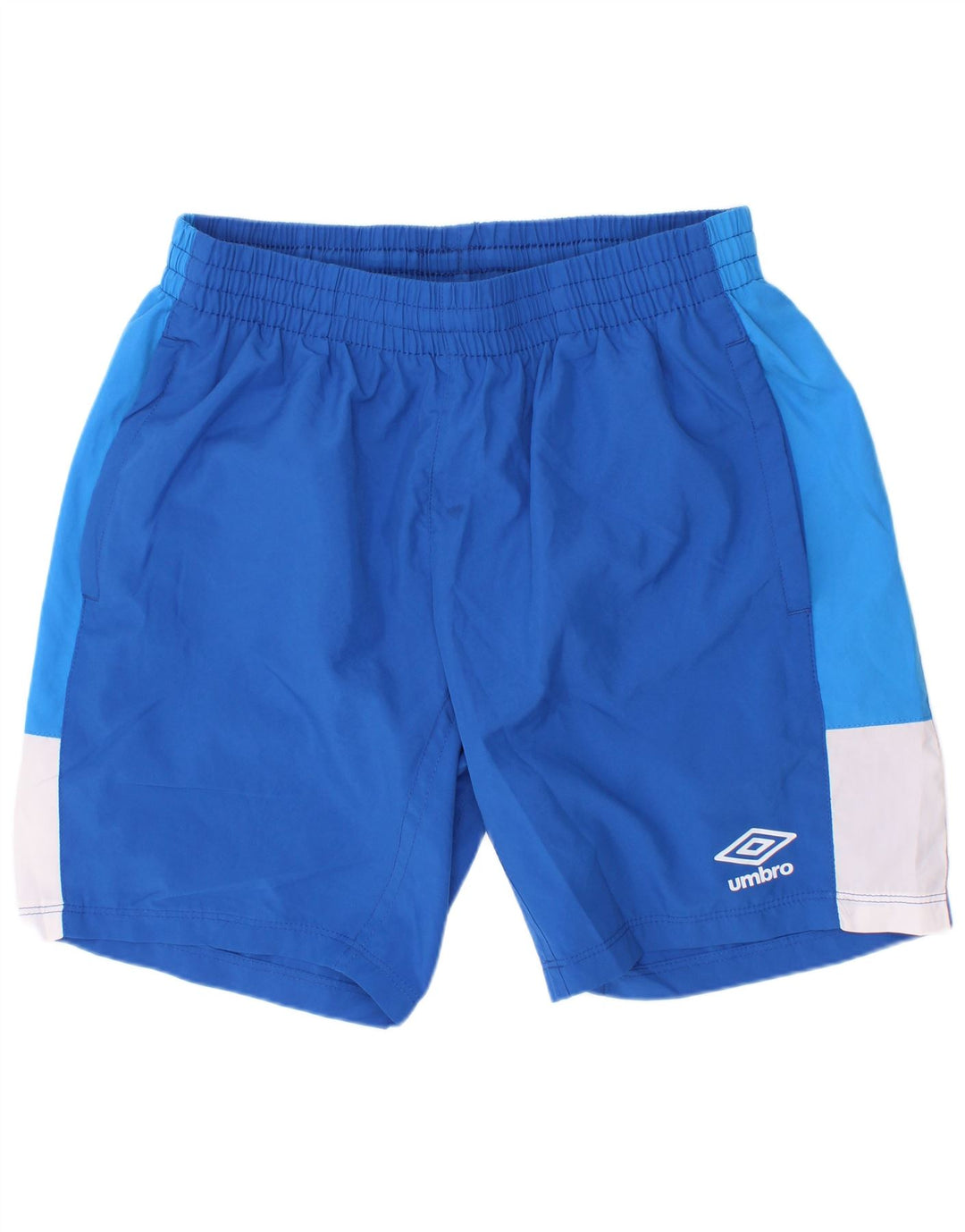 Umbro Sportshorts für Jungen, 11–12 Jahre, groß, blaues Farbblock-Polyester